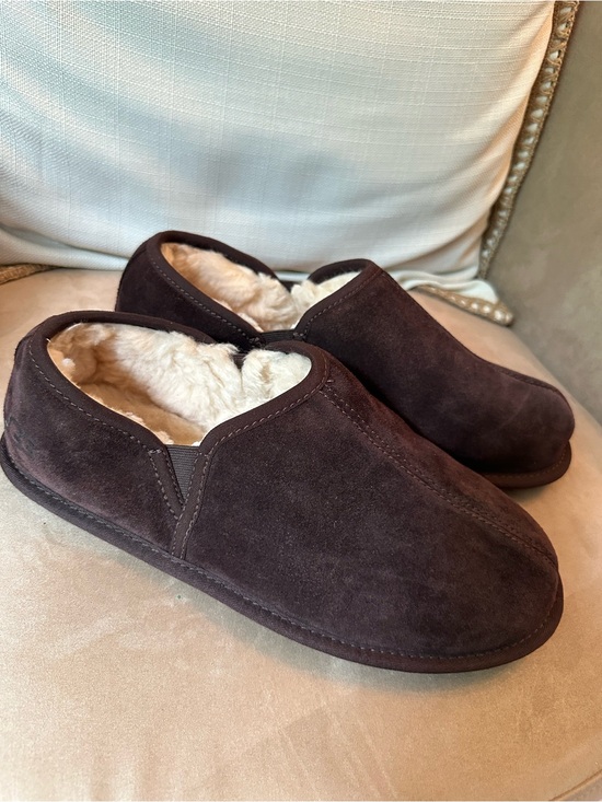 UGG Men\'s Scuff Romeo II slippers espresso brown suede plush / sheepskin lining. main image 8